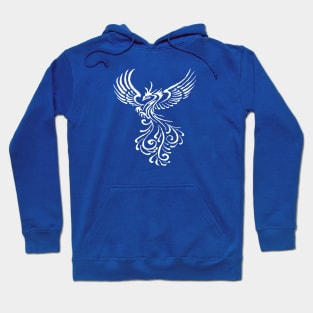 Fictional Phoenix Creature In Flight Artistic Illustration White Hoodie